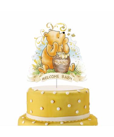 Classic Winnie Cake Topper For Birthday Party Cake Decorations Baby Shower Decorations For Winnie Bee Theme Party Supplies 1 St Birthday 1 Pcs