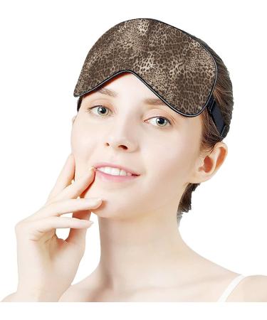 Leopard Animal Print Sleep Mask for Women | Adjustable Eye Shades with Elastic Strap - Best Sleep Accessory - Buy Online on GoSupps.com