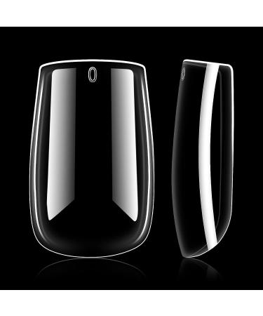AILLSA Short Square Nail Tips - 504pcs Clear Soft Full Cover Gel Nails - Pre-shaped Acrylic Extensions for DIY Nail Salon - Buy Online on GoSupps.com