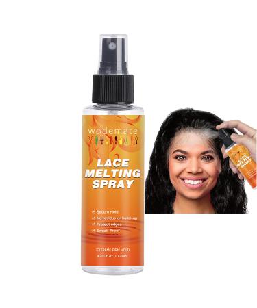 Lace Melting Spray for Wigs - Wig Glue Lace Front - Strong Hold Invisible Bonding Adhesive Hair Glue - Waterproof Latex-Free & Oil-Resistant Hair Extension Glue for Closure Wigs