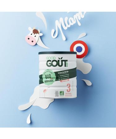 GOOD GO T - Baby Milk 3RD Age - Growth Milk Powder - From 10 Months to 3 Years - Palm Oil Free - Maltodextrin Free - Organic Milk Cream - Made in Normandy - 800g - Buy Online on GoSupps.com