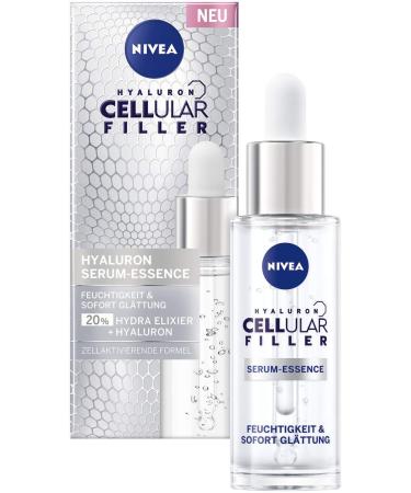 NIVEA Cellular Filler Hyaluronic Serum Essence (30 ml) Preparatory Face Serum Moisturising Anti-Age Hydra Elixir for Smooth Skin