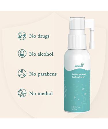 GROWNSY Perineal Cooling Spray - Postpartum Pain Relief & Herbal Care for After Birth Recovery - Buy Online on GoSupps.com