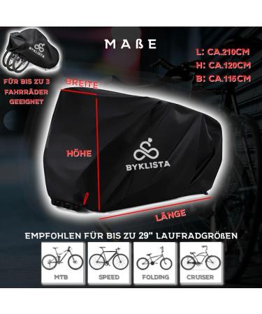 Byklista Waterproof Bicycle Garage for 2-3 Bikes + eBook | 210D Oxford Cover with Extra Welded Seams - Ultimate Bike Protection - Buy Online on GoSupps.com