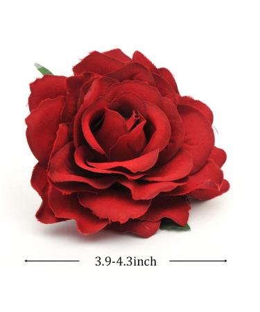 BABEYOND Red Rose Flower Hair Clips - Flamenco Dancer Accessory (6PCS) - Buy Online on GoSupps.com