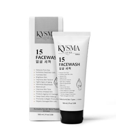 KYSMA LUXE Facewash | Deep Cleansing & Hydrating | Removes Dirt Oil & Impurities | Brightens Skin & Controls Acne | Gentle & Refreshing Formula (Pack of 1)