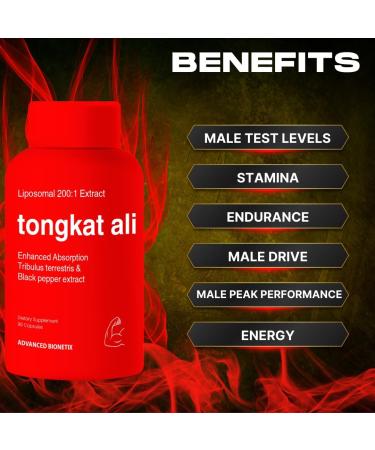 Liposomal Longjack Tongkat Ali Extract Capsules - 200x Strength | Boost Drive Performance & Muscle Mass | 200 000 mg - Buy Online on GoSupps.com