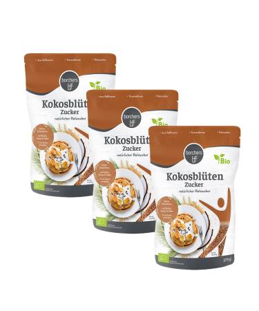 Buy Borchers Organic Coconut Blossom Sugar - 275g | Natural Caramel & Vanilla Sweetener | 1:1 Sugar Substitute for Food & Drinks | International Shipping Available - Buy Online on GoSupps.com