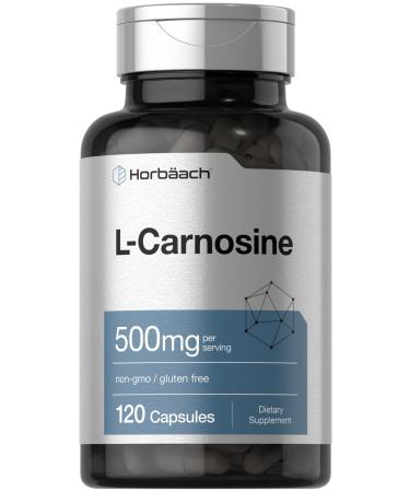 Horb ach L-Carnosine 500mg | 120 Capsule Supplement | Non-GMO & Gluten Free Powder Pills