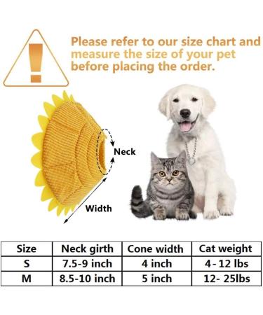 SLSON Cat Recovery Collar - Adjustable Soft Pet Cone for Cats and Puppies - Protective Cotton Cone in Yellow - Buy Online on GoSupps.com