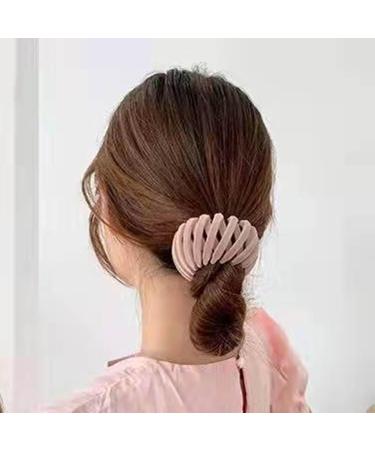 Expandable Hair Claws Birds Nest Hair Clip Retractable Ponytail Holder Clip Hair Clips Hair Claw Clamps Hair Bun Maker Hair Styling Tool Hair Barrette For Girls Lady Women Hair Accessories Pink - Buy Online on GoSupps.com