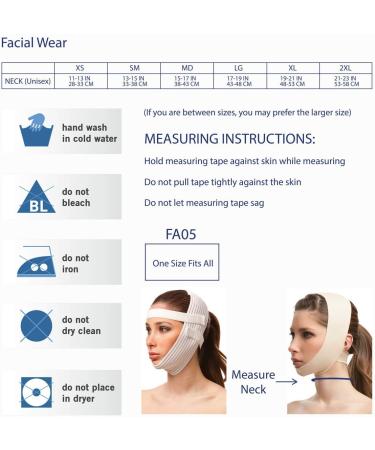 Unisex Chin Strap Support Compression Garment - No Neck Support (FA01) - Small Beige for Optimal Comfort - Buy Online on GoSupps.com