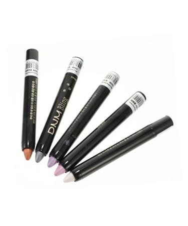 Mipcase 5pcs Colorful Tools Colored Shiny Shimmer Shadow Girl Sticks Smooth Glitter Crayons Pen Pens Women