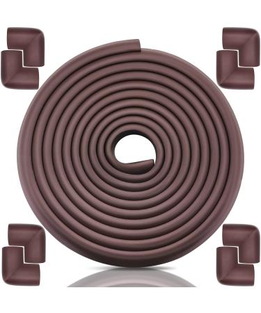 Baby Proofing Edge Corner Protector, 20.5 ft (18.1ft Edge + 8 Corners) Baby Proof Corner Guards ,Thick Table Bumper Guard, 3M Pre-Taped Corners, Soft Rubber Foam Guard Heavy-Duty