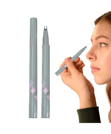 Fine Liquid Eyeliner | Fine Liquid Eye Makeup Eyeliner Pencil Tear Bag Makeup Cosmetics Natural Lower Eyelash Eyeliner Quick Drying Liquid Eyeliner for Women Girls Shakven 02# Gray Brown