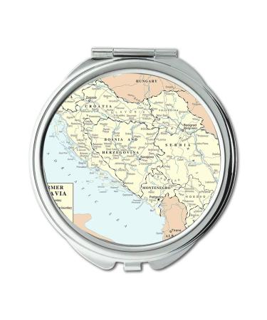 YENDOSTEEN Mirror makeup mirror Map Wallpaper map arizona pocket mirror portable mirror