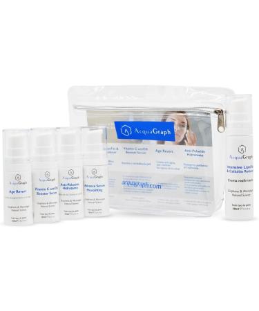 ACQUAGRAPH AcquaTravel Cosmetic Set Anti-Aging Routine Pack Anti-Wrinkle Anti-Aging Anti-Imperfections Anti-Cellulite women's creams includes a vitamin C serum. - Buy Online on GoSupps.com
