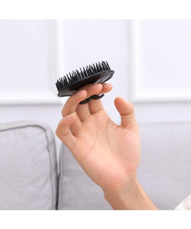 4-Piece Black Scalp Massage Brush Set - Manual Hair Care Device for Head & Scalp Relaxation - Buy Online on GoSupps.com