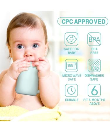 BumbleBee Silicone Baby Training Cup | 6.3oz Light Green Cup with Straw | Recommended for 2-Year-Olds - Buy Online on GoSupps.com