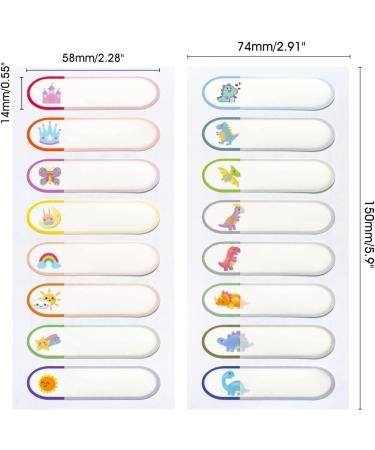 Waterproof Baby Bottle Labels for Daycare - 80PCS School Name Stickers | Personalized, Self-Laminating, Dishwasher Safe | Toddler Name Tags for Sippy Cup - B-80 Pcs - Buy Online on GoSupps.com