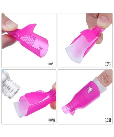 Ime Nail Polish Remover Clips Set - 10 Pcs Gel Cap Soak Clips for UV Manicure & Nail Art | Efficient Gel Polish Removal Tool - Buy Online on GoSupps.com