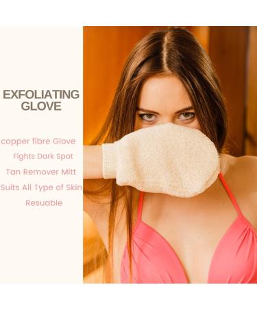 Loelle Copper Peeling Glove - Natural Copper Fiber Body Sponge for Exfoliation Cellulite Reduction & Dark Stain Removal - Reusable 1 Piece - Buy Online on GoSupps.com