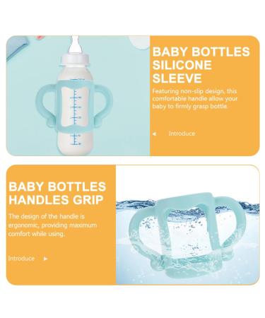 Subsofan 4-Piece Silicone Baby Bottle Covers & Suction Handles - Perfect for Newborns - Buy Online on GoSupps.com