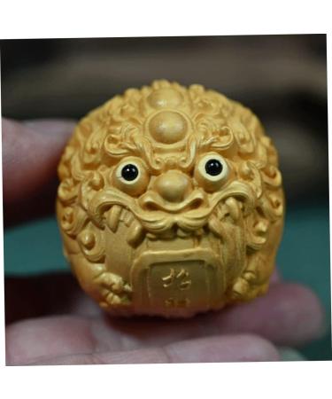 Garneck Feng Shui Kylin Statue Key Ring - Wooden Chinese Coin Decoration & Handicraft - Buy Online on GoSupps.com