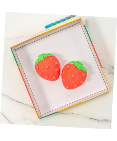 4pcs Strawberry Bath Ball - Natural Foaming Bath Salt with Essential Oils | Cute & Relaxing Bathing Experience - Buy Online on GoSupps.com
