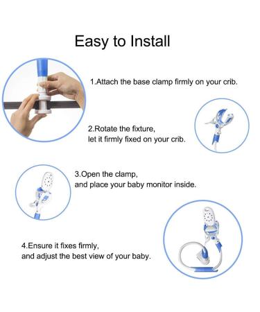 Universal Baby Monitor Wall Mount  Infant Baby Camera Holder  Baby Monitor Shelf  Baby Camera Stand for Crib Nursery Compatible with Most Baby Monitors - Buy Online on GoSupps.com
