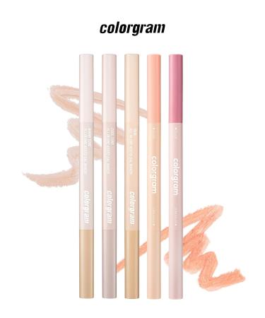 COLORGRAM Under Eye Highlighter Stick - 04 Peach | Brightening Glitter Liner for Eye Bags | Long Lasting & Crease-Proof Formula - Buy Online on GoSupps.com