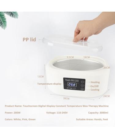 Appareil Cire Paraffine Professionnel 3 L Pot De Fusion lectrique Antiadh sif pour Bougies Affichage De La Temp rature en Temps R el avec Grille Isolante pour pilation Locale Blanc - Buy Online on GoSupps.com