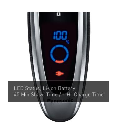 Panasonic Arc5 Electric Razor for Men - 5 Blades Shaver with Sensor Technology | Wet Dry, Silver - Includes Trimmer and Automatic Clean/Charge Station - Buy Online on GoSupps.com