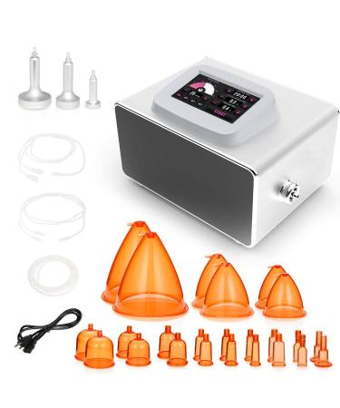 Body Shaping Massager - Vacuum Cupping Machine, Cupping Therapy Sets, UNOISETION Multifunctional Vacuum Cupping Scraping Therapy Massager with 24 Vacuum Cups [Touch Screen Upgraded Version] Orange