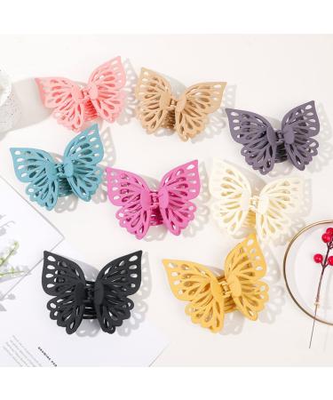 KALLORY White Claw Girl Hair Clips - 8pc Large Matte Hair Claw Set for Women & Girls - Buy Online on GoSupps.com