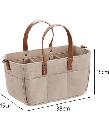 Harilla Baby Wrapping Bag Spacious & Stylish Felt Handbag for Baby Products | Khaki Weekend Organizer | Eco-Friendly & Reusable - Buy Online on GoSupps.com