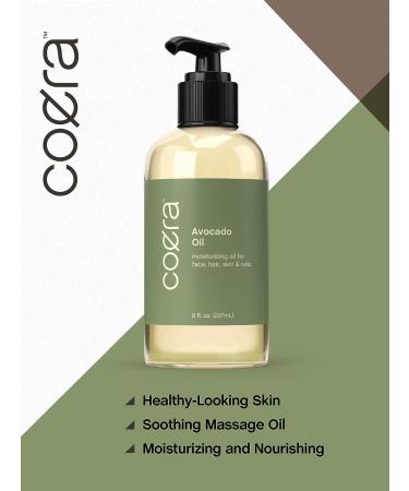 Organic Avocado Oil | 8 fl oz | Moisturizing Oil for Face, Hair, and Skin | Paraben, SLS, & Fragrance-Free - Buy Online on GoSupps.com