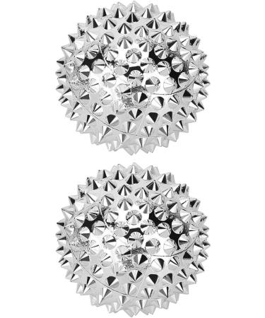 Magnetic Massage Ball - 1 Pair Silver Acupuncture Handballs for Finger Stiffness Relief & Deafness | 1.3-Inch Massage Therapy - Buy Online on GoSupps.com