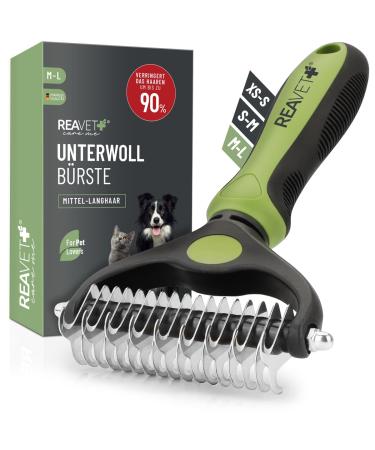 Reavet dog brush & cat brush underwool brush for long hair i Great breeds (size M-L) i removed Unterwolle & M dzungen i with massage effect & top hair protection i fur brush for dogs cats - Buy Online on GoSupps.com