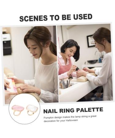Palettes de M lange Annulaires pour Nail Art 2 Pi ces Format Mini Effet Marbre Blanc et Rose pour Passionn es Manucure et Cr ation Nail Art Domicile et v nements - Buy Online on GoSupps.com