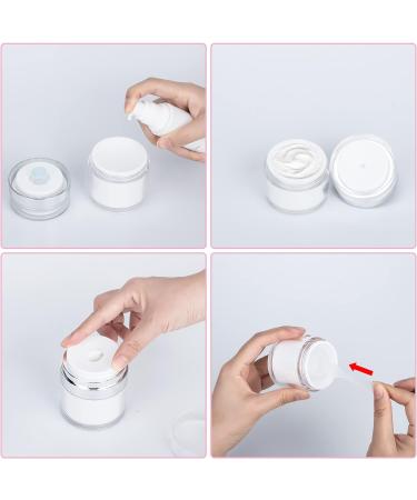 2PCS 30ml Airless Pump Cosmetic Bottles- Refillable Travel Cream Jars - Buy Online on GoSupps.com