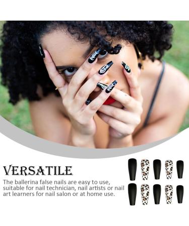 dijiusidy 1 Set French Tip Press on Nails Frosted Manicure Fingernails Matte Removable Fashion Full Cover Ballerina Gifts - Buy Online on GoSupps.com