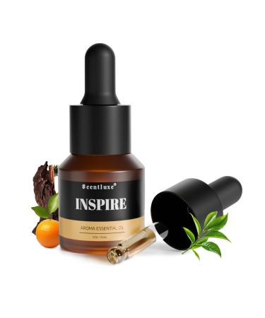Scentluxe Aroma Diffuser Oil - Inspire - Inspired by Hotel Scent for Home Premium Fragrance Oil for Ultrasonic and Waterless Diffusers and Crafting - 15 mL Glass Bottle with Dropper