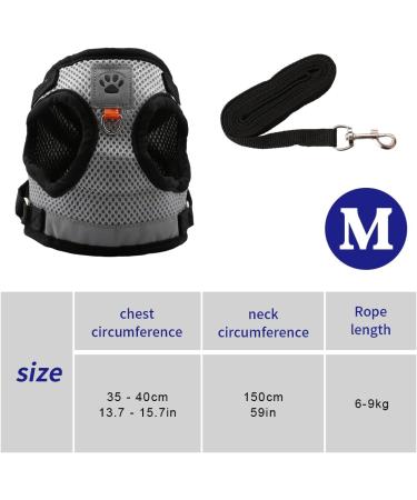 Luckious Brand Cat Harness and Lead Set - Escape-Proof Walking Vest with Leash for Small to Medium Cats (Grey S/M/L) - Buy Online on GoSupps.com