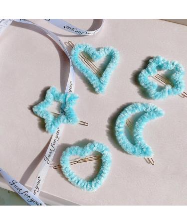 Limtula Spring Plush Multi-shape Side Hairpin for Woman Cute Sweet Style Charm Hair Clip Aesthetics Hair Accessories 3 love models - Buy Online on GoSupps.com