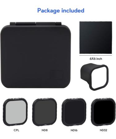 LENSKINS 4-Pack Lens Filter ND8 ND16 ND32 CPL for GoPro Hero 8 Black - Lens Protector and Accessories - Buy Online on GoSupps.com