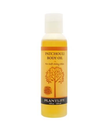 Plantlife Patchouli Body & Bath Oil with Vitamin E, Apricot & Jojoba- 4 oz.