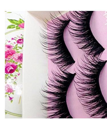 Holangela 5 pairs of faux eyelashes natural look naturally artificial eyelashes self -adhesive eyelashes reusable eyelashes false eyelashes quick and simple fake lashes thick eyelashes black unit size