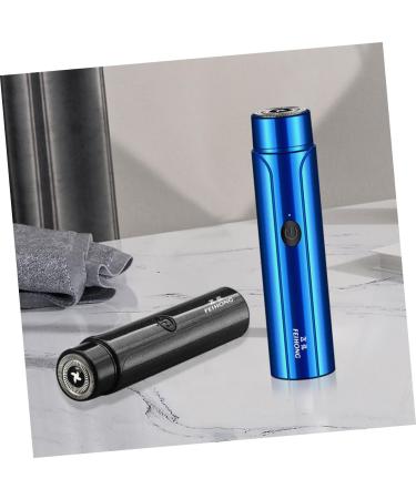 Compact Electric Shaver for Men - Handheld Travel Razor Wear-Resistant & Convenient Daily Use - 10.6x2.6cm Blue - Buy Online on GoSupps.com