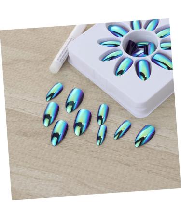 FOMIYES 84 Pcs Metallic Nail Art Decals Metallic Nail Polish Mirror Full Cover Nails Manicure Art Nail Art Adhesive Sticker Metallic Acrylic Nail tip Nail Powder Mirror Pointy Coffin - Buy Online on GoSupps.com